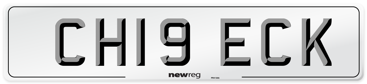 CH19 ECK Number Plate from New Reg